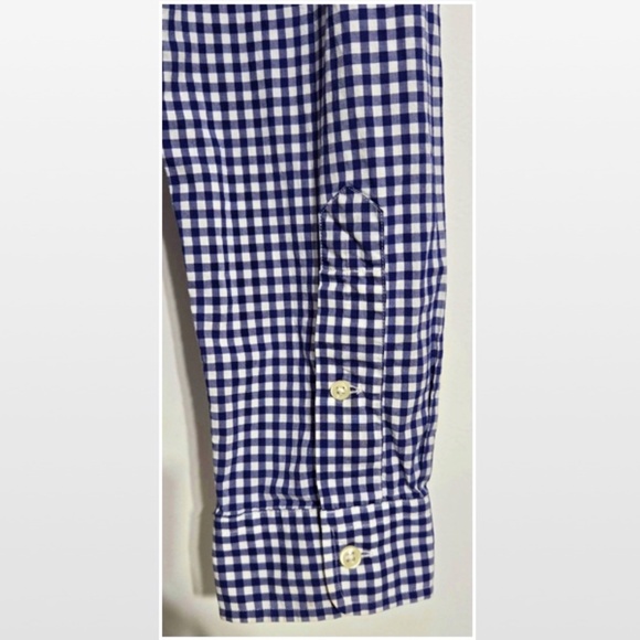 Ralph Lauren Shirt Mens Large Blue Label Button Down Blue White Checkered Long - Picture 12 of 16
